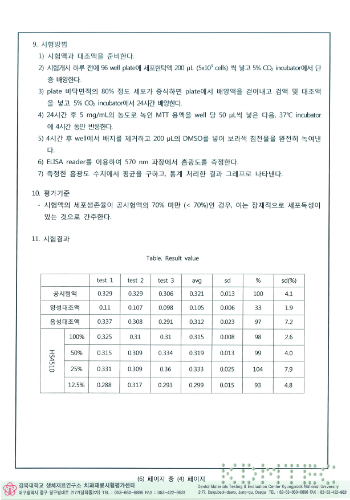 세포독성 시험 결과2